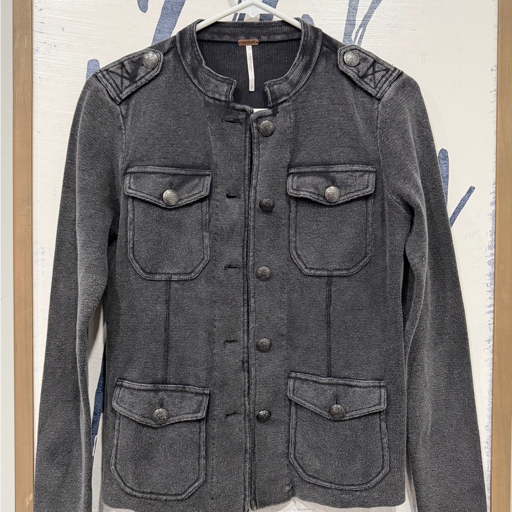 NWOT Free People Military cotton knit Jacket